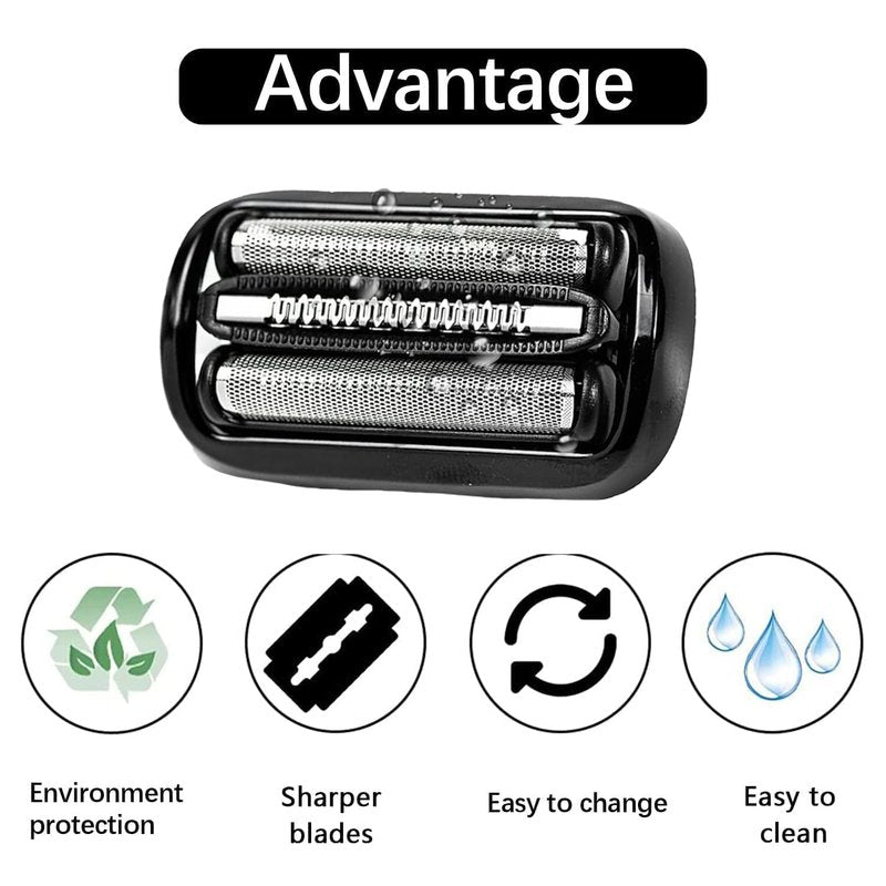 Braun 53B Replacement Head - Wet & Dry Foil & Cutter for Series 5/6 Shavers | Compatible with S5 S6 5409 5762