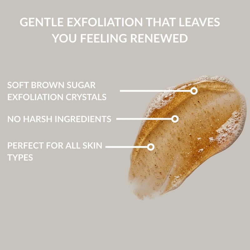 Turmeric & Collagen Body Wash - Brightening Exfoliating Shower Gel with Brown Sugar & Vitamin E | 33 fl oz