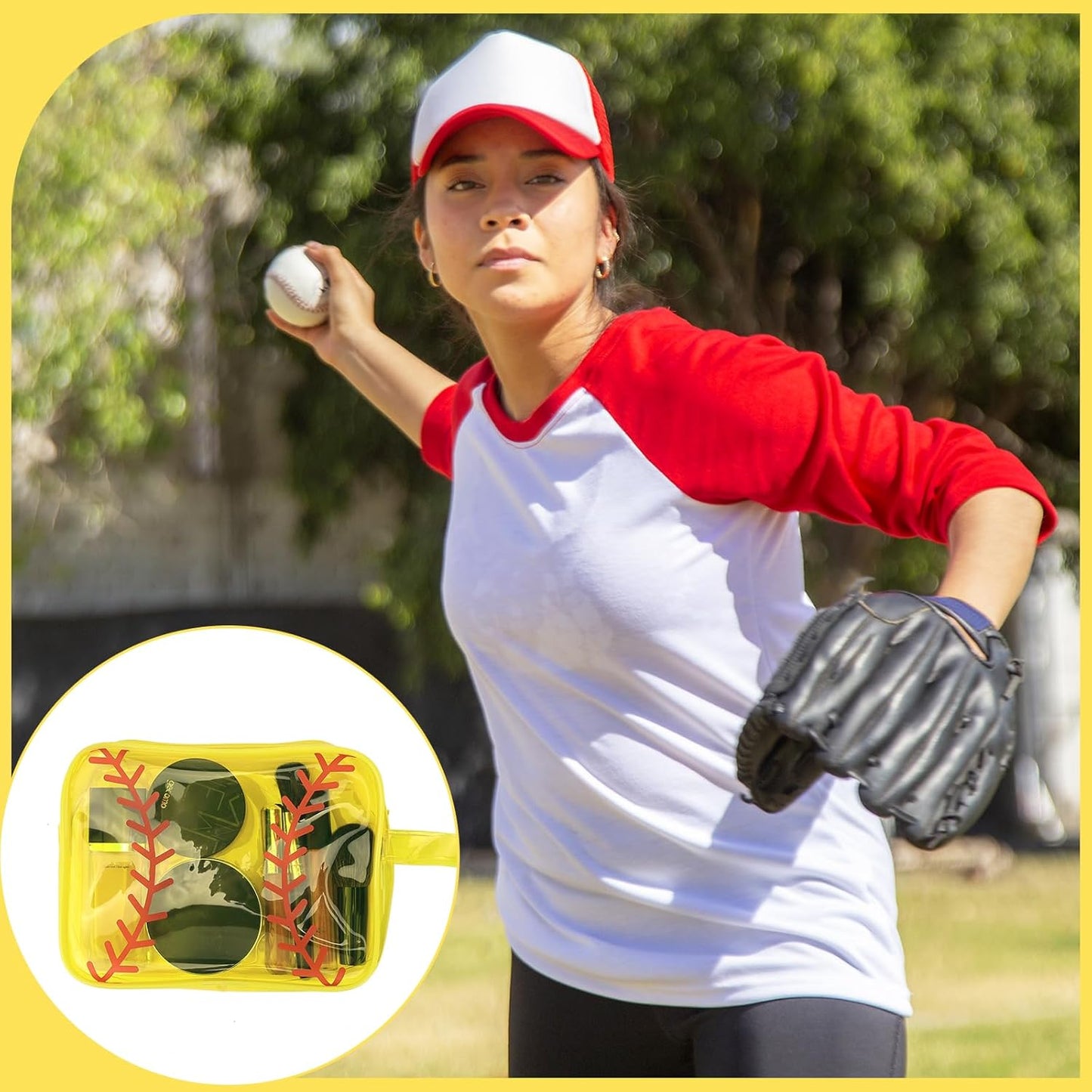 Softball Goodie Bags - 40 PCS Clear PVC Pouches | Waterproof Travel Organizers for Team Gifts