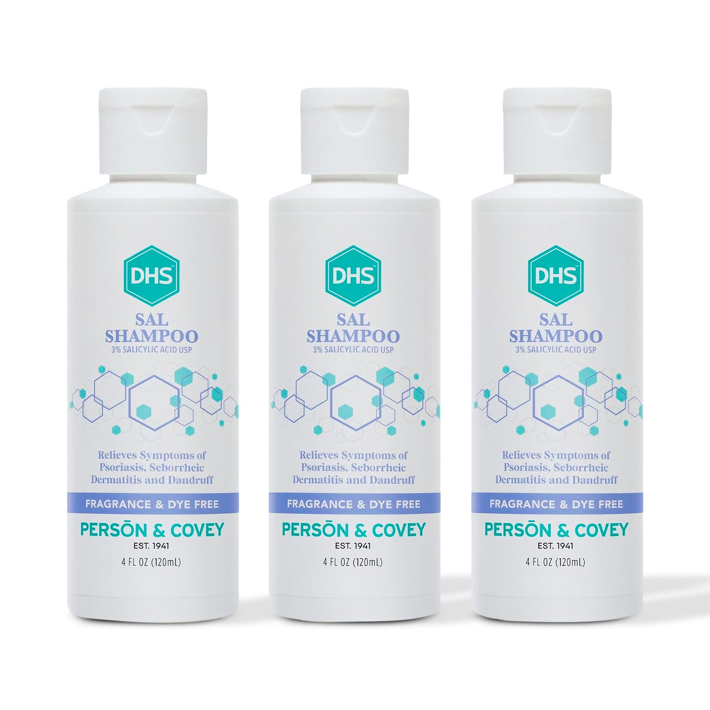 DHS SAL Shampoo for Psoriasis, Eczema & Dandruff, Fragrance-Free 4 oz