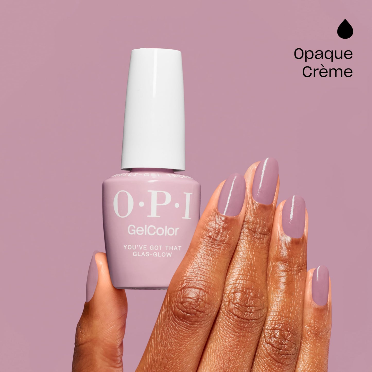 OPI GelColor You’ve Got that Glas-glow | Opaque Light Neutral Pink Crème LED Cure Gel Nail Polish | Salon-Quality Shine, Long-Lasting Wear | Vegan & HEMA Free | 0.5 Fl Oz