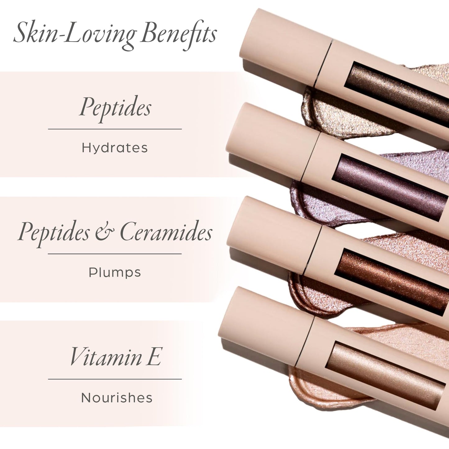 PÜR MINERALS Creamy Eyeshadow & Primer with Peptides, On Point Tint (Satin) - Buildable, Cream-to-Powder Formula for Light to Medium Coverage - Shimmery, Crease-Resistant Shades- Long-Lasting