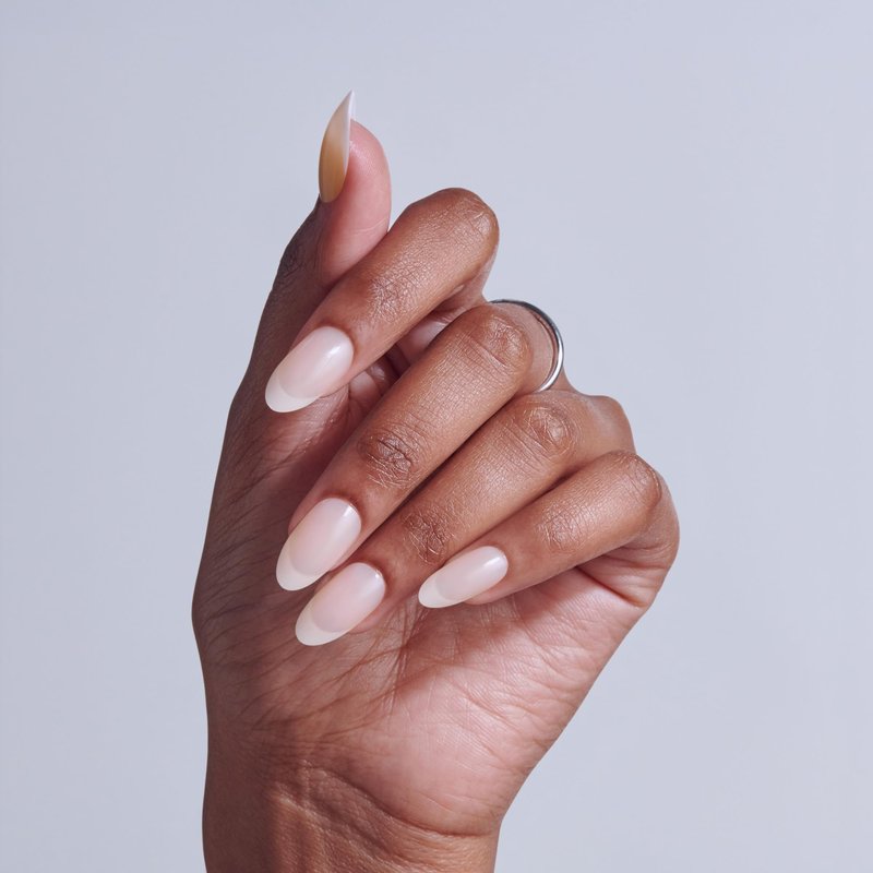 Kiss Core, Press On Nails, Nail glue included, 'Burble', Pink, Medium Size, Almond Shape, Includes 32 Nails, 2g Glue, 1 Manicure Stick, 1 Mini File