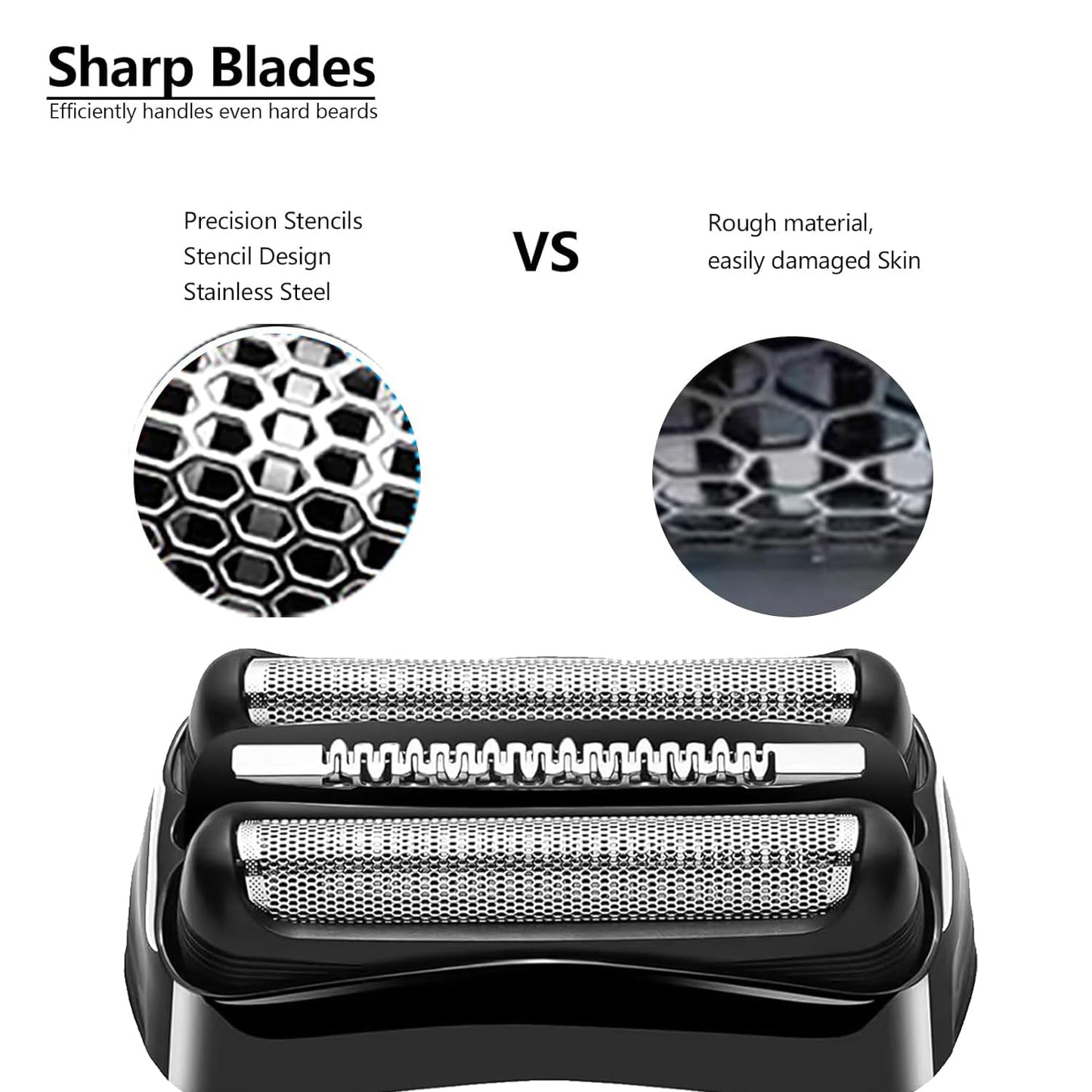 Replacement Head Compatible with Braun Razor,Replacement Blades Compatible with Braun Electric Shavers for Men