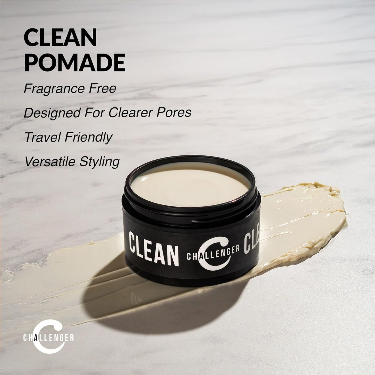 Fragrance-Free Cream Pomade - Non-Comedogenic Hair Gel for Medium Firm Hold | 3oz