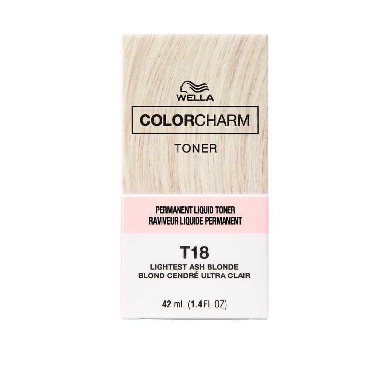 COLORCHARM Permanent Liquid Toners, Neutralize Brass, Free of Parabens, Vegan, T18 Lightest Ash Blonde, 1.4 fl oz (Pack of 3)