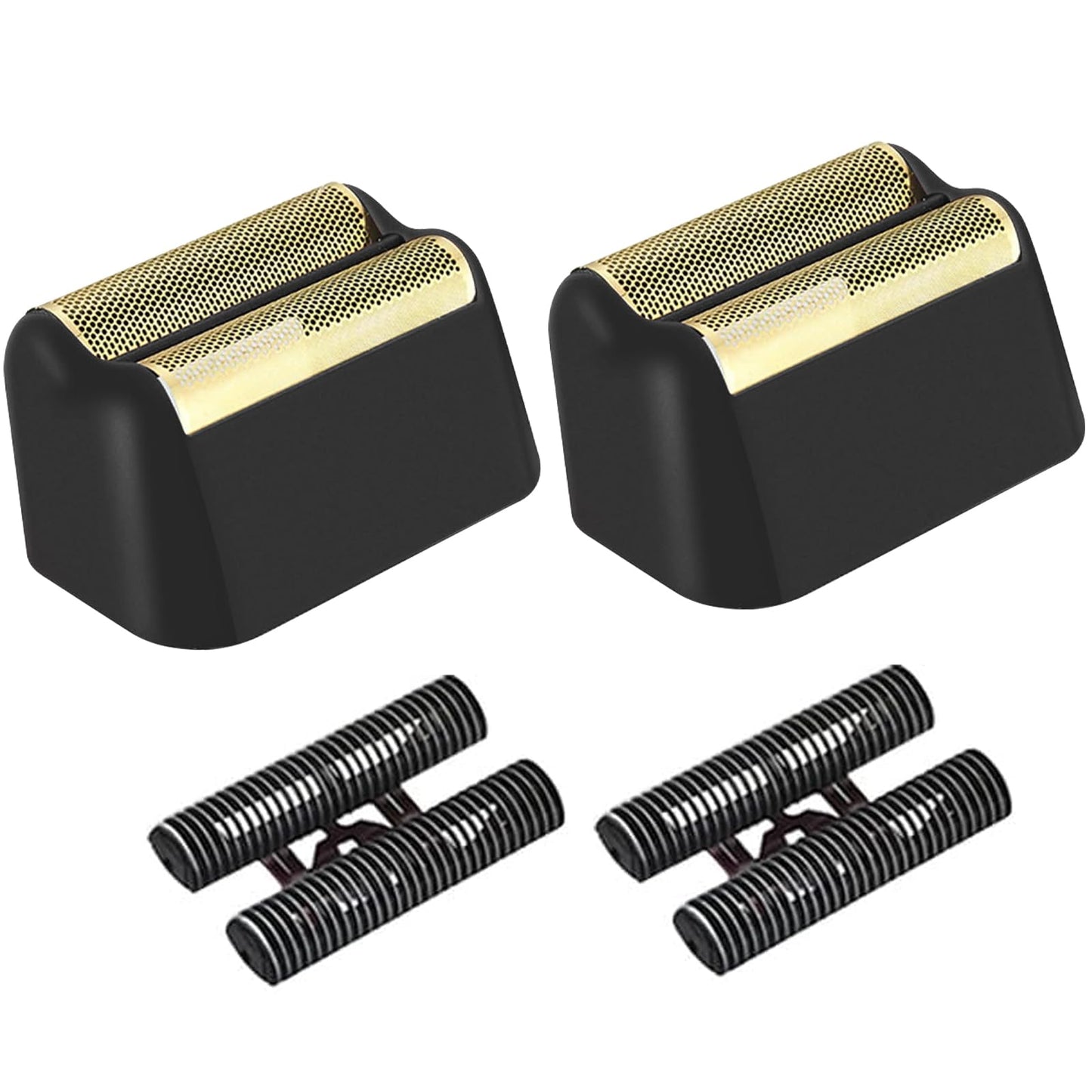 2 Pack Professional 5 Star Series Finale Shaver Replacement Foil and Cutter Bar Assembly Compatible With Wahl Shaver Foil 7031-100, 7043-100 Super Close Shaving Replacement Heads，(Black)