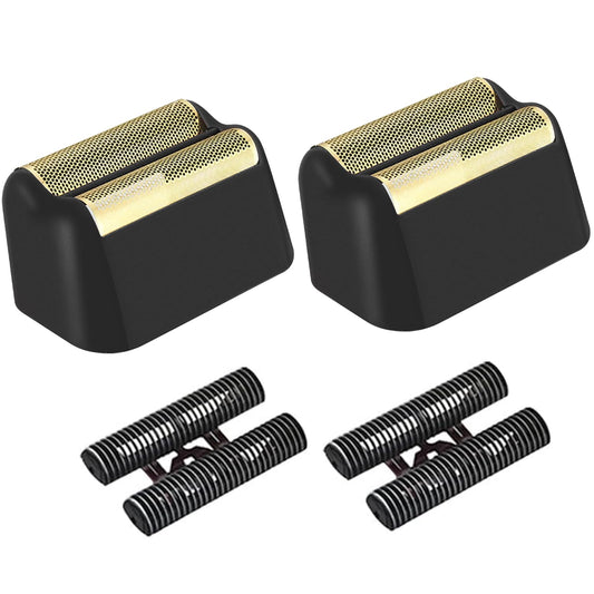 2 Pack Professional 5 Star Series Finale Shaver Replacement Foil and Cutter Bar Assembly Compatible With Wahl Shaver Foil 7031-100, 7043-100 Super Close Shaving Replacement Heads，(Black)
