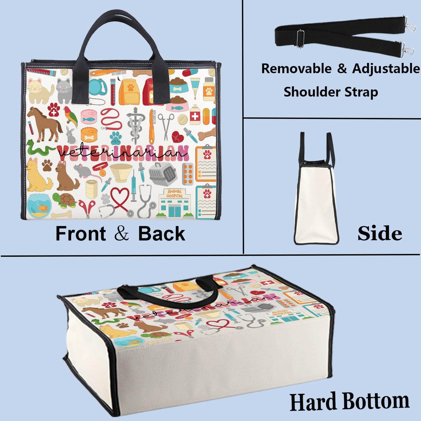 WZMPA Funny Veterinarian Cosmetic Bag Vet Tech Gift Veterinary Survival Kit Vet Appreciation Gift (Veterinarian-TB)