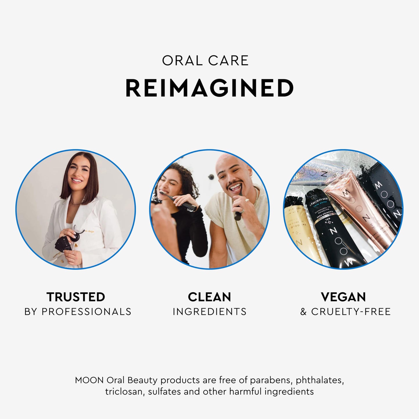 Moon Cordless Water Flosser for Teeth Cleaning, Plaque Removal & Gum Health - Water Pick with Gentle or Deep Clean Mode, 4 Interchangeable Tips & 8 Week Charge - Safe for Braces (1 Count)