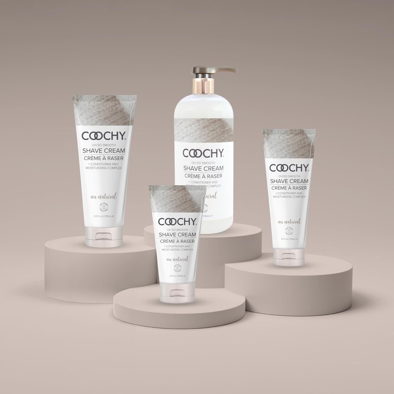 Coochy Shave Cream - Moisturizing Shave Lotion - Gentle Intimate Shaving Cream - For Bikini Area, Underarms, Legs & More - Rash-Free, Hydrating Formula - Au Natural, 12.5 oz