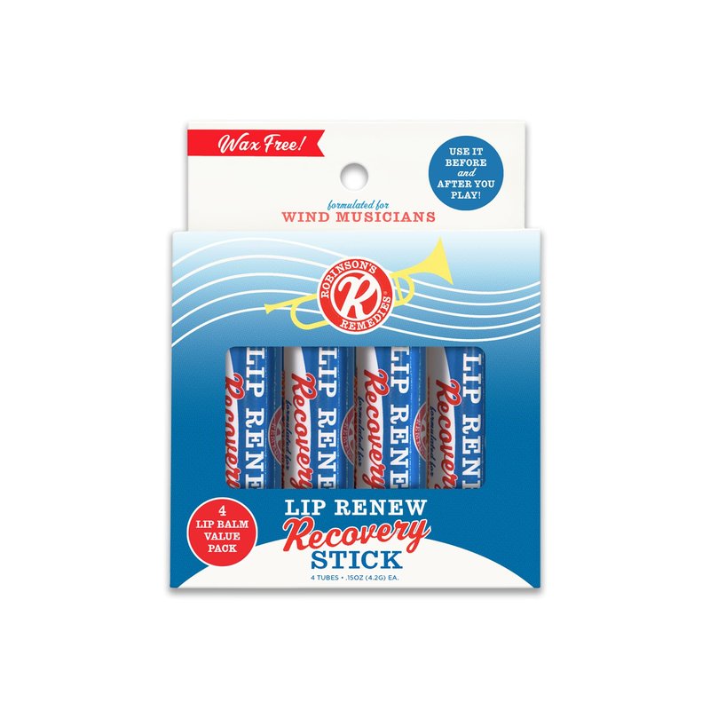 Robinson's Remedies tm Lip Renew Recovery Stick for Wind Musicians (4)