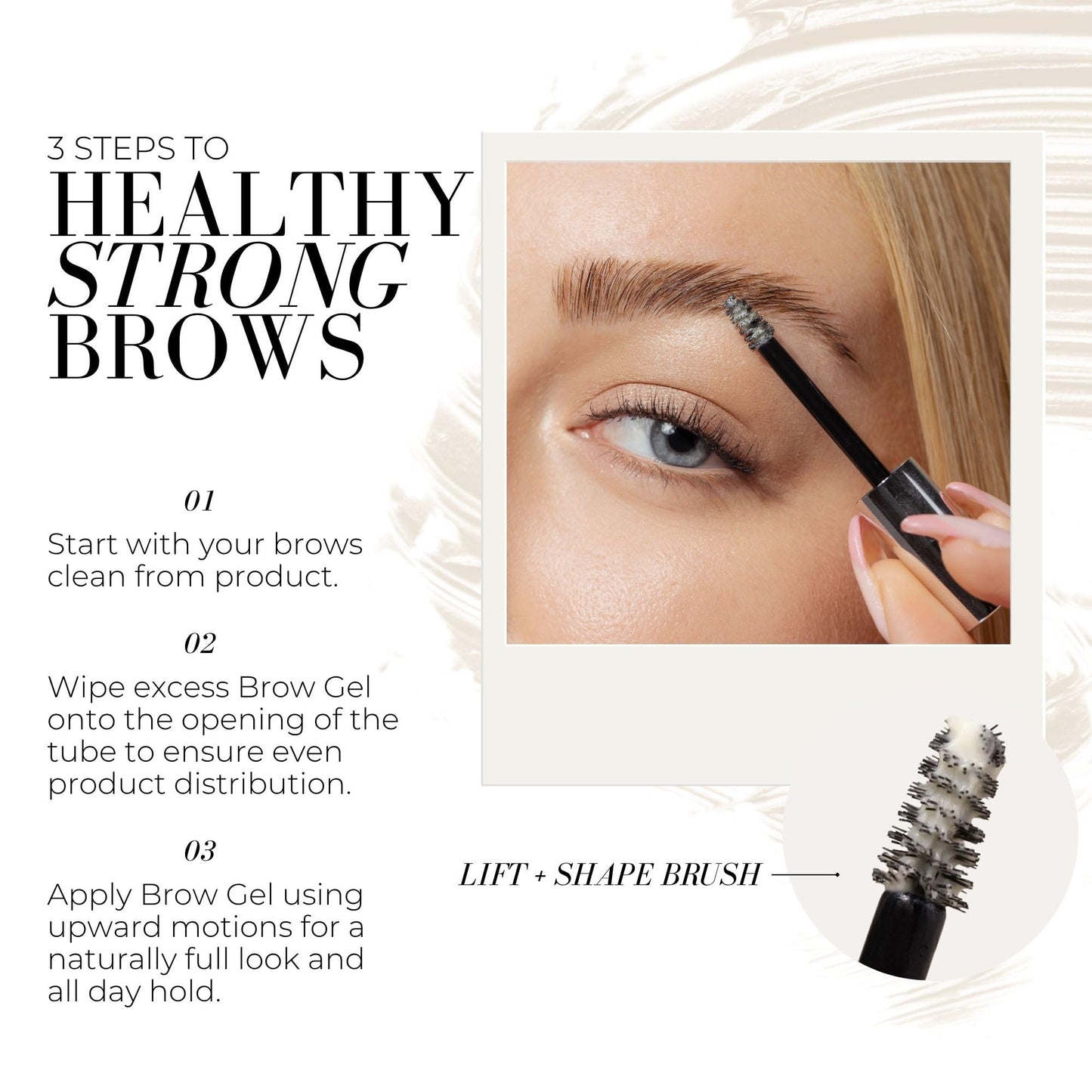 Fitglow Beauty Plant Protein Brow Gel | Natural Vegan Eyebrow Enhancer Serum | Thickening Volumizing Brow Filler | Nutrient-Rich Hair Conditioning | Strengthens, Lift, Shape & Fill | 4g - Clear