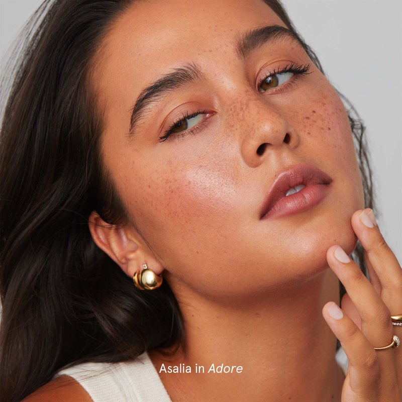 SOSHE Beauty - Ceramide Refillable Lip Silk | Sheer Hydrating, Silky, Buildable Lipstick | Ceramides, Vitamin E, Shea Butter | Cruelty-Free, Certified Plastic Negative (Just Right - Pink Neutral)