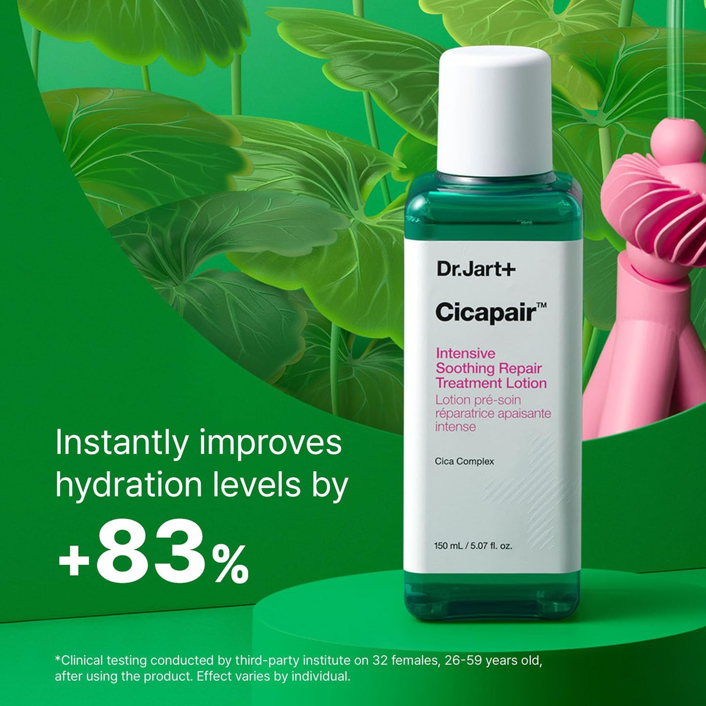Dr.Jart+ Cicapair Intensive Soothing Repair Treatment Liquid Korean Face Lotion to Reduce Redness with Centella Asiatica | Hydrating Toner | Korean Skin Care, 5.07 Fl Oz