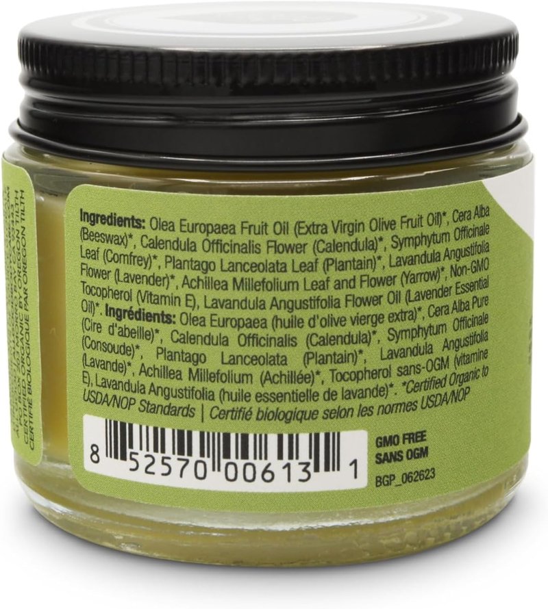 Organic Skin Care Recovery Balm - All-Purpose Ointment with Calendula & Lavender | Soothes & Hydrates - 2oz, 2-Pack