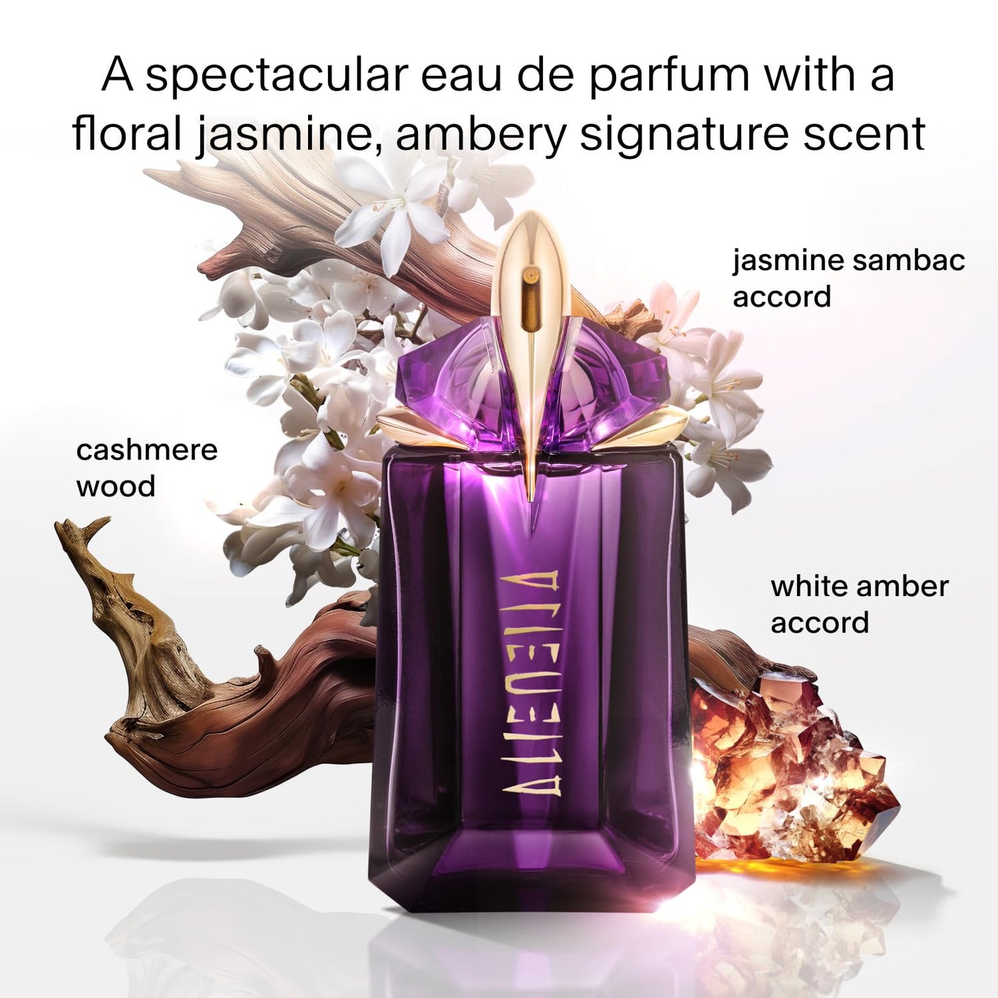 Mugler Alien - Women's 4-Piece Fragrance Set - Floral & Woody - With Jasmine, Wood, and Amber - Eau de Parfum, 2 Fl Oz & 0.3 Fl oz Travel Size, 1.6 Fl Oz Body Lotion & 1.6 Fl Oz Shower Gel