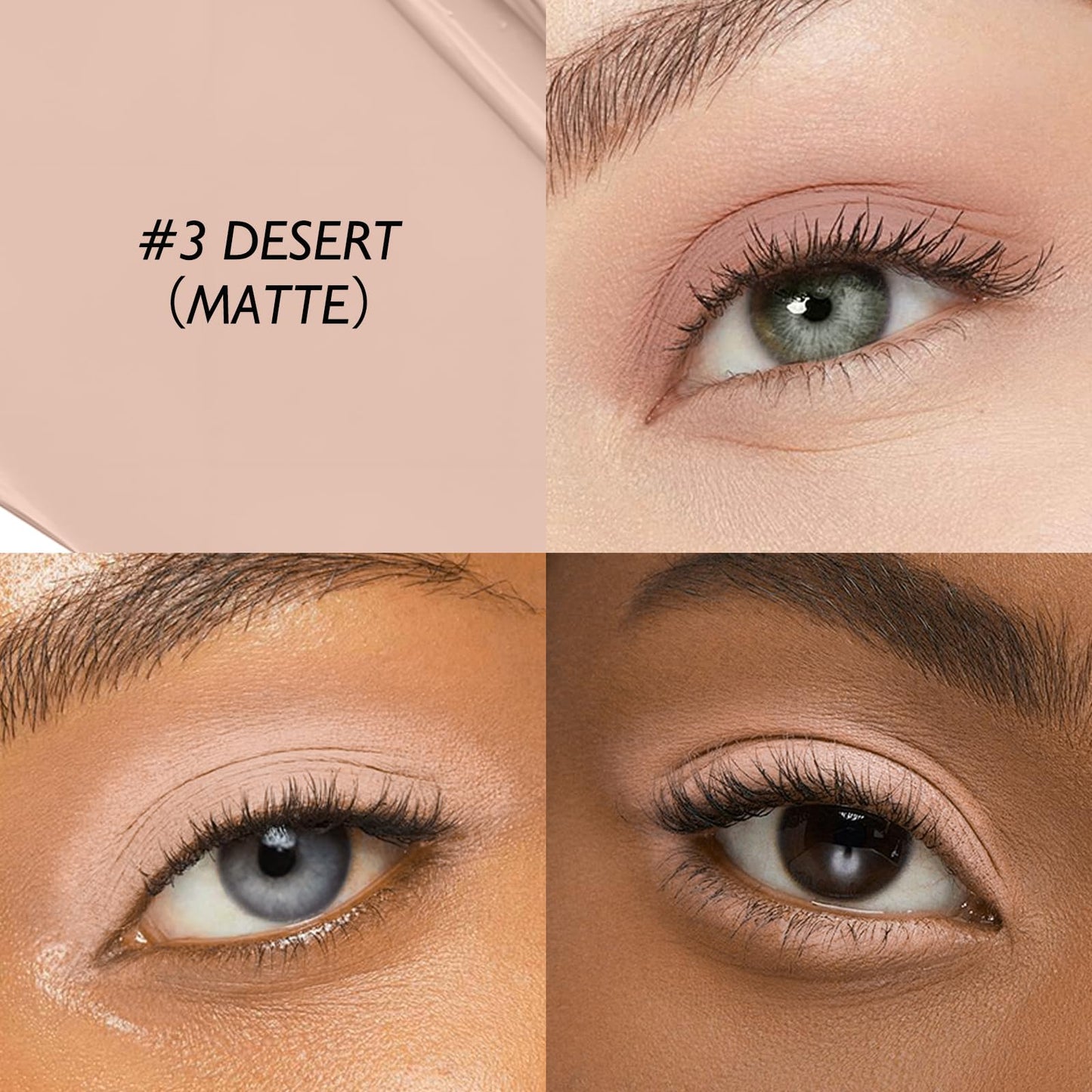 Wugbc Eyeshadow Stick Matte Eye Brightener Pencil Cream Nude Eye Shadow Base Crayon Long-Lasting Crease-Proof Naked Eyeshadow Blendable High Pigmented Single Eyeliner Makeup for Women, 3 DESERT