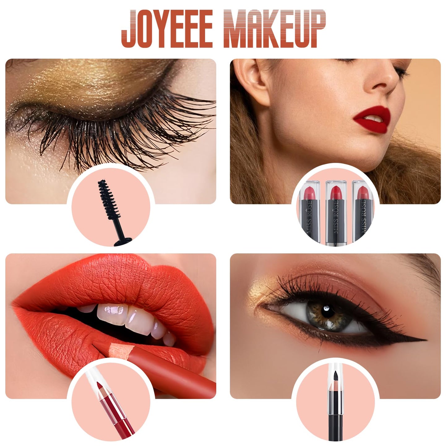 Joyeee All-in-One Makeup Gift Set Carry All Makeup Kit Women Full Kit With Makeup Bag Concealer Lipgloss Lipstick Blush Foundation Face Powder Eyeshadow Palette Cosmetic Palette #8