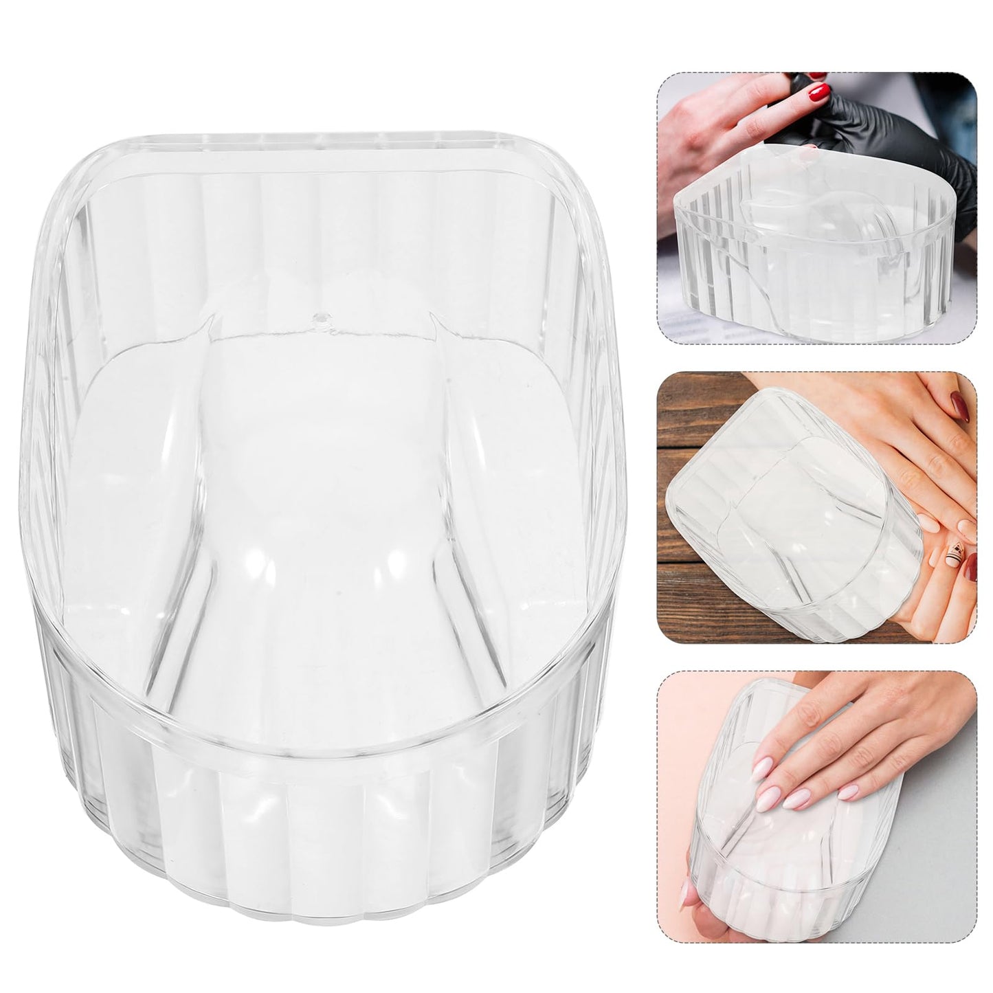 FRCOLOR Nail Soaking Bowl Set 5.78X4.33X12.30In Gel Polish Remover Bowls for Manicure Hand Soak Softening Cuticles Suitable for Salon and Home Use - 5 Pack