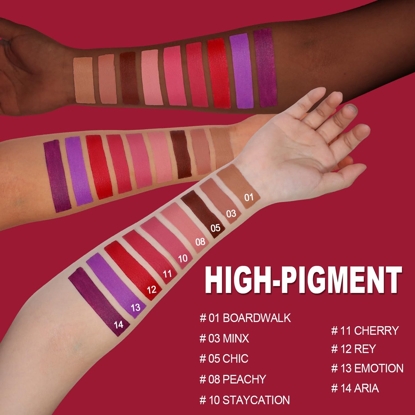 O'CHAIN Matte Lipstick, Long Lasting Full Coverage Non-Transfer Lipstick for Women Infused with Jojoba Oil and Vitamin E, Cruelty-Free & Vegan(08 PEACHY) 0.12 Oz