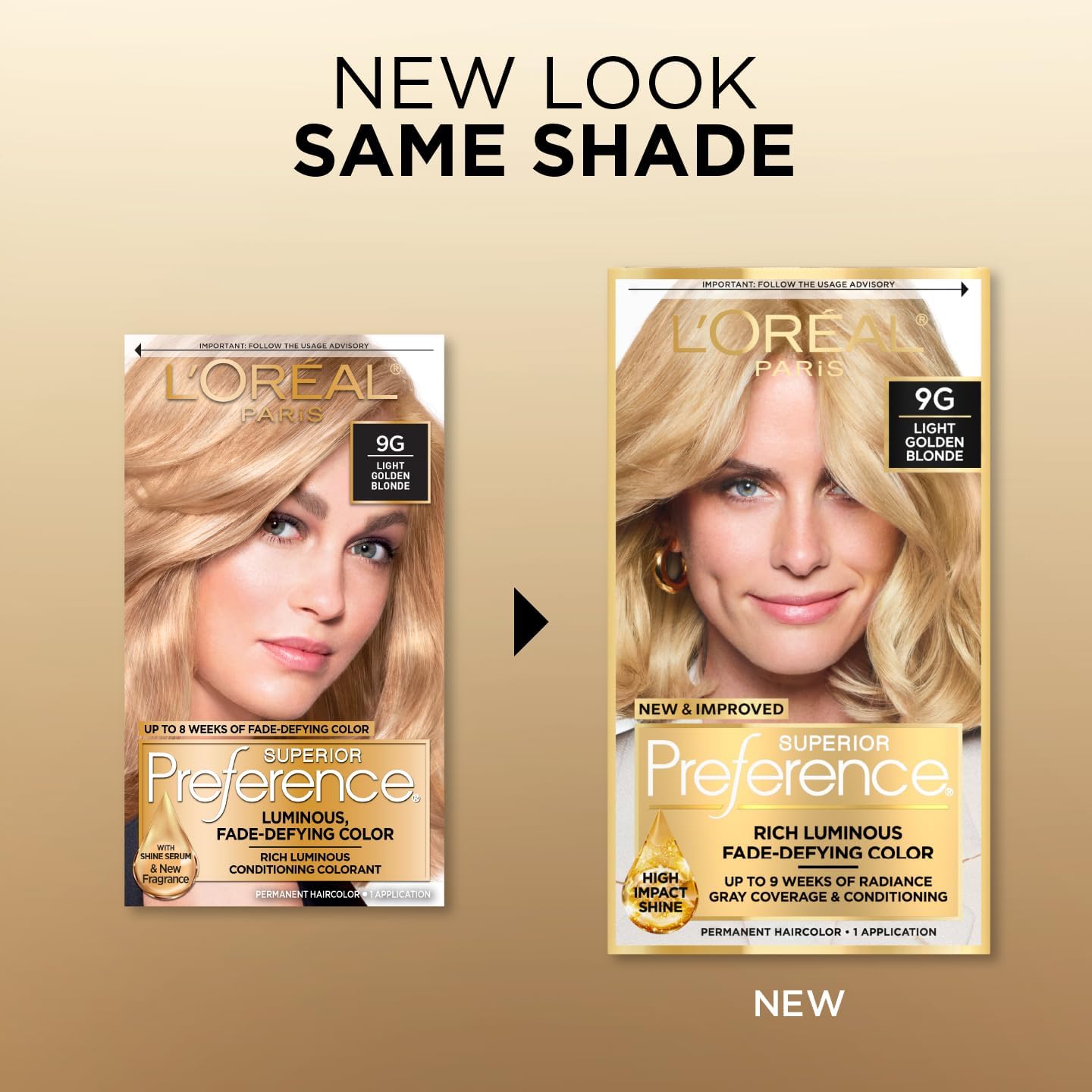 L’Oreal ParisSuperior Preference Rich Luminous Conditioning Colorant, Level 3 Permanent, Light Golden Blonde/Warmer 9G (Pack of 3)