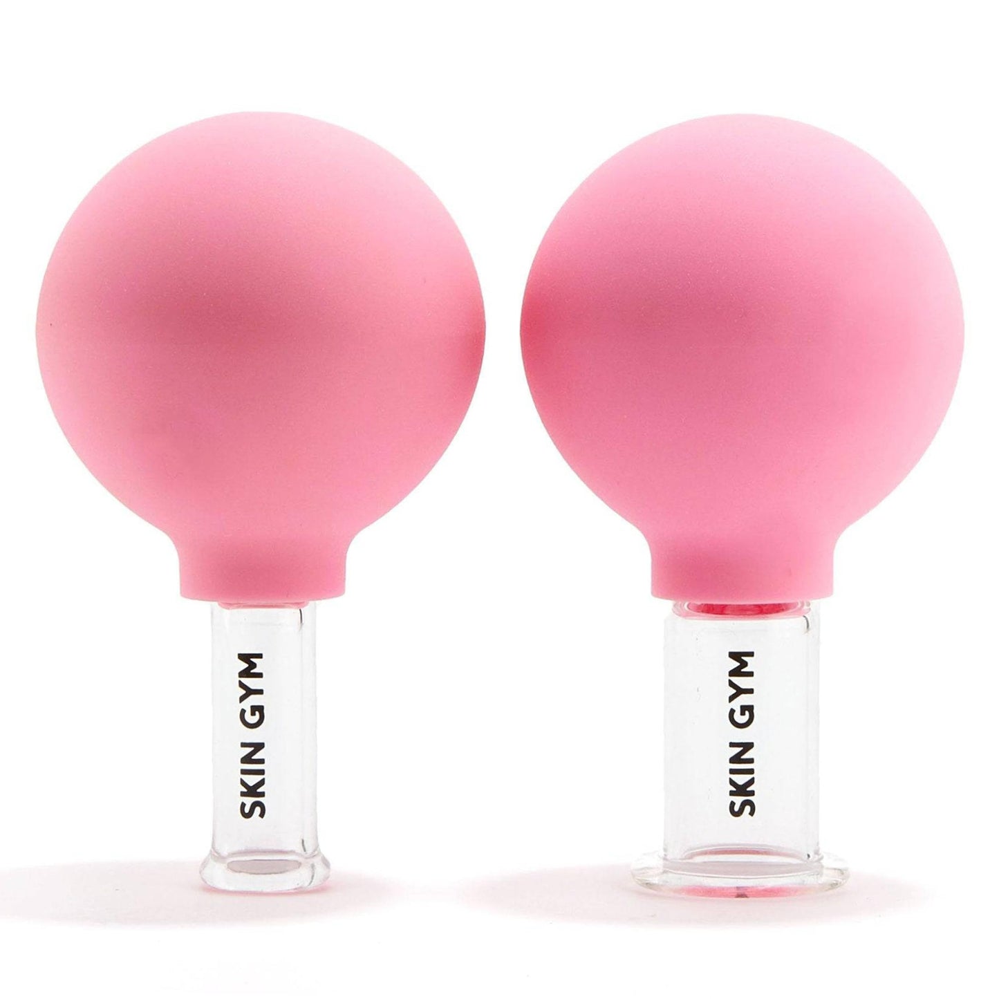 SKIN GYM Facial Cupping Set for Face and Body | Silicone Vacuum Suction Glass Facial Massage Cups | 2-Piece Set