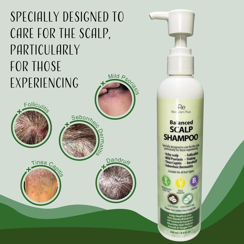 Antifungal Shampoo for Folliculitis & Seborrheic Dermatitis - Scalp Psoriasis Relief with Salicylic Acid & Coconut Oil | 8.8 fl. oz
