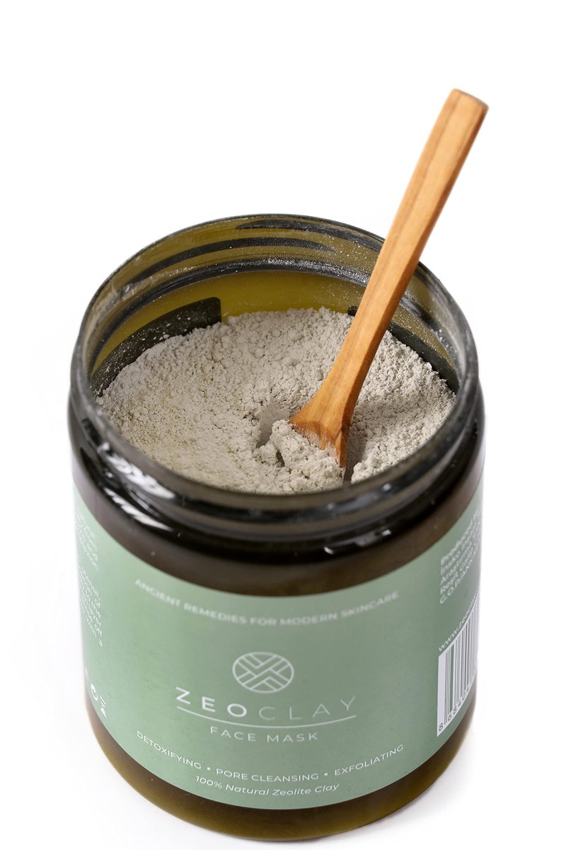 ZeoClay Organic Zeolite Clay Face Mask – Deep Pore Cleansing & Detox, Acne & Blackhead Treatment, Oil Control & Skin Tightening – Natural Spa-Quality Exfoliant for Radiant, Healthy Skin – 20 Uses