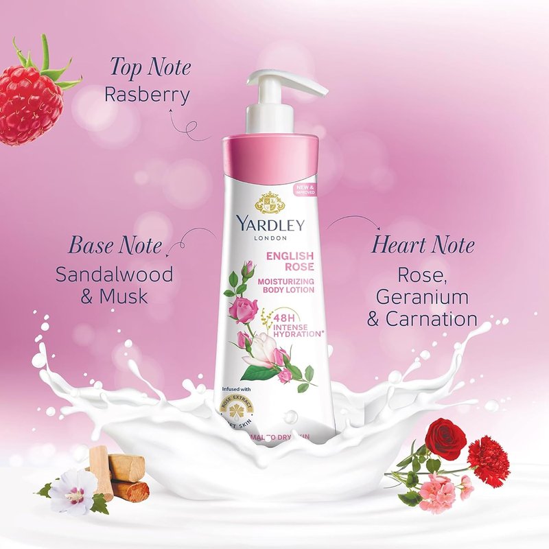 English Rose Moisturizing Body Lotion - Hydrating Formula | 400 ml