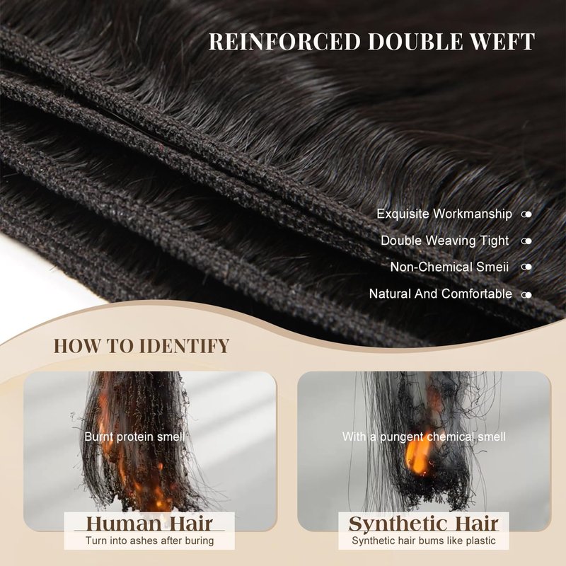 MIRONICA Straight Human Hair One Bundles 22 Inch 12A Brazilian 1 Bundles Human Hair 100% Unprocessed Virgin Hair Double Machin Weft for Black Women Natural Black Color Hair Extensions