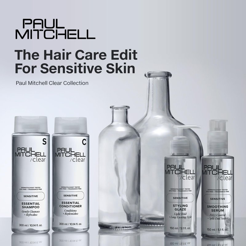 Paul Mitchell Clear Essential Shampoo, Fragrance Free, For Sensitive Scalp + Skin, 10.14 fl. oz.