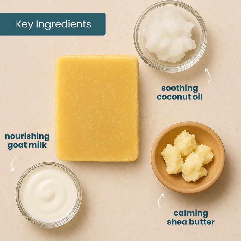Goat Milk Soap Bar Variety 3-Pack | Natural Handmade Cold Process Soap - 5oz Bars in Lavender, Cherry Almond & Honey Oatmeal