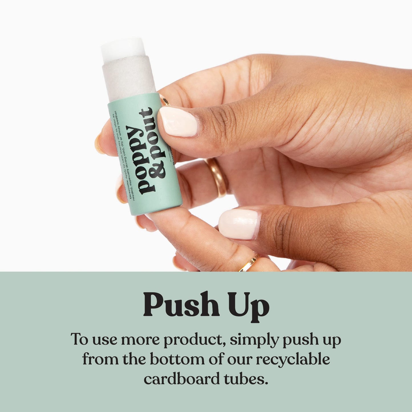 Jumbo Lip Balm Gift Set (3-Pack, Minty Flavors) | Poppy & Pout All Natural Lip Balms & Moisturizers | Hydrates with Beeswax, Vitamin E, Organic Coconut Oil | Cruelty-Free | Recyclable Cardboard Tube