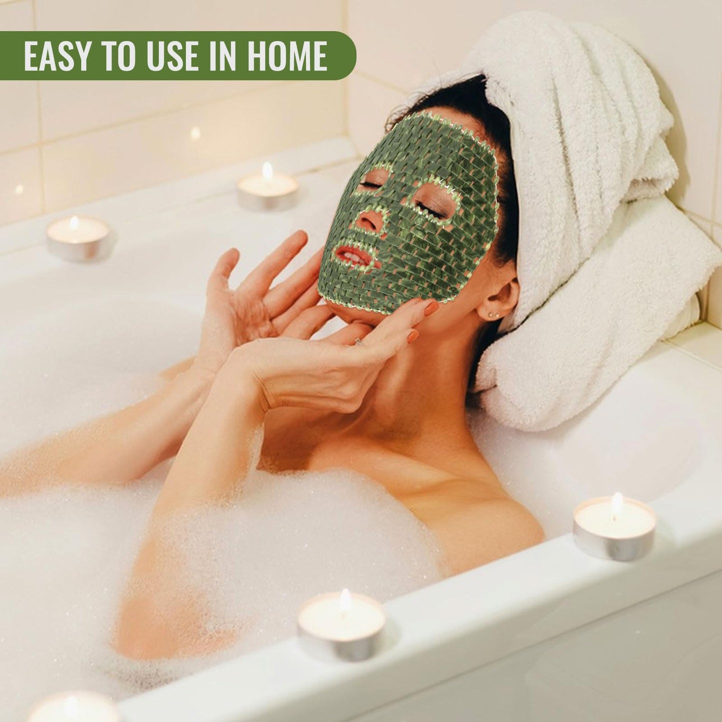 LazyGa Jade Mask, Natural Facial Cooling Mask, 100% Real Jade for Hot & Cold Therapy, Relieves Redness, Swelling, Sensitivity, Wrinkles, Puffiness, and Anti-Aging