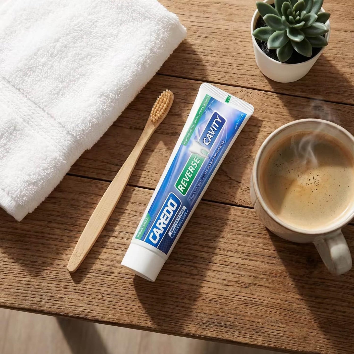 CAREDO Cavity Reversal Hydroxyapatite Toothpaste for Adults, Cavity Tooth Filler as Home Cavity Repair, Fluoride Free Reverse Cavities Treatment for Tooth Decay Repair, Remineralizing Repair 3.52OZ