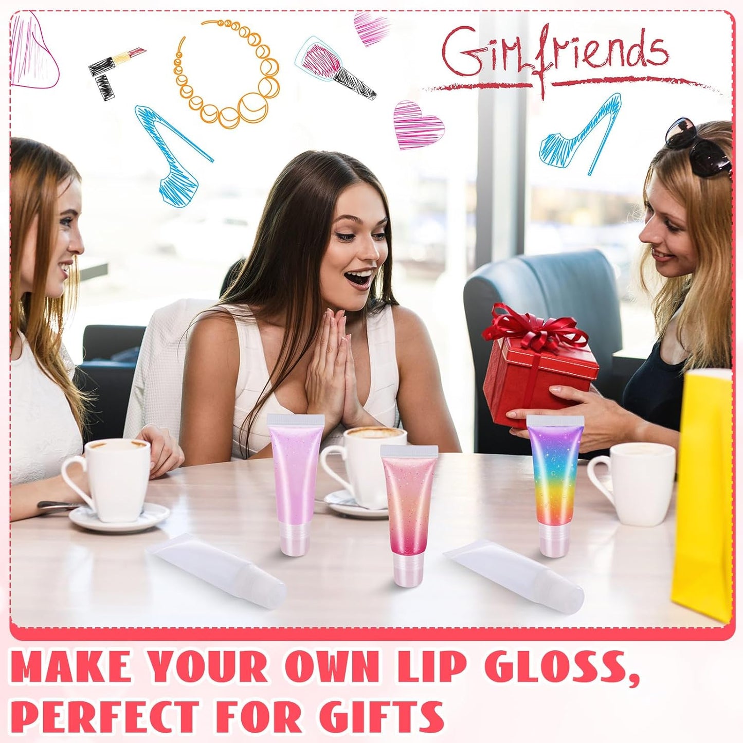 Empty Lip Gloss Tubes - 300 Pcs 8ml Clear Squeeze Containers for DIY, Travel Toiletries & Personal Care