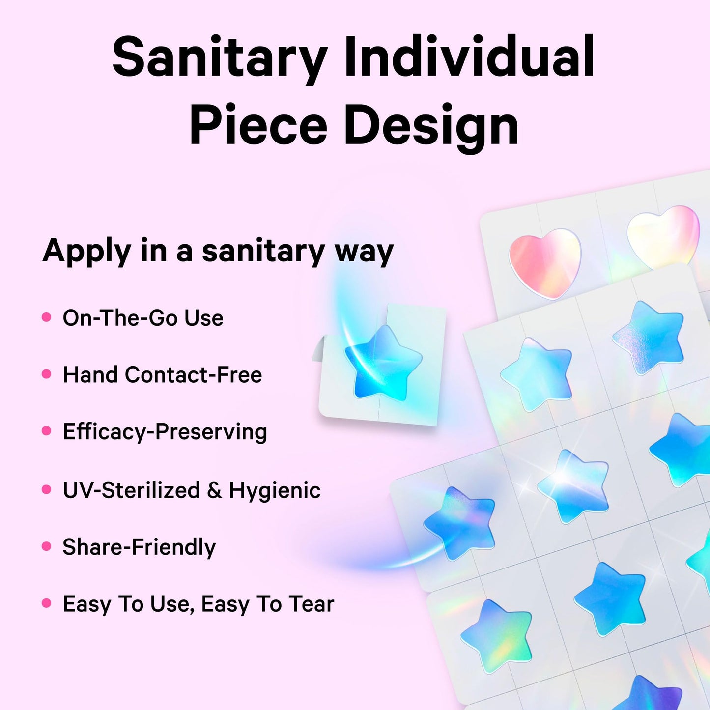 Sosky Hologram Pimple Patches for Face, Hydrocolloid Acne Patches with Salicylic Acid, Cute Star Zit Stickers,Colorful Blemish Covers,144 Count Pink Star Heart Moon Cloud Butterfly Flower