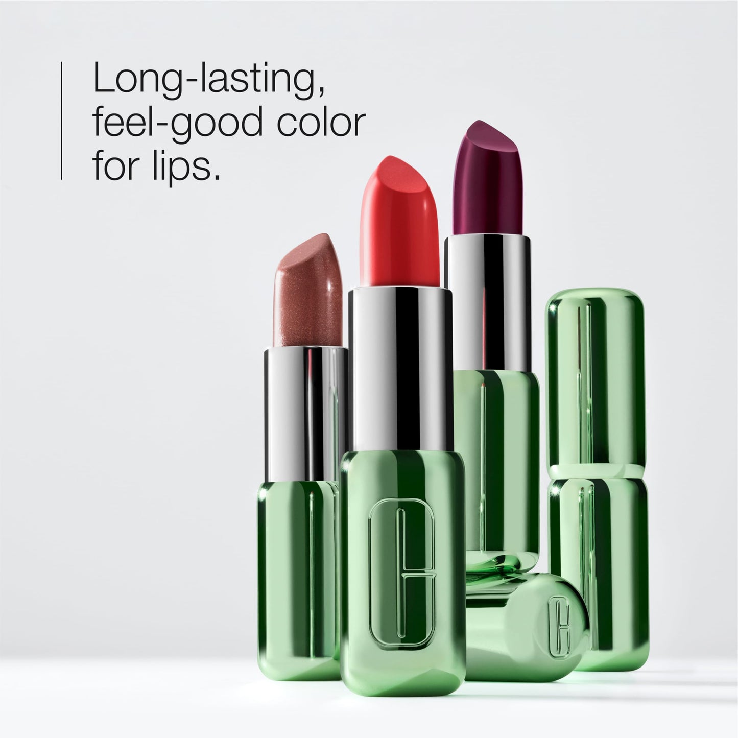 Clinique Pop Longwear Lipstick | Long Lasting, Satin, Matte + Shine, Love Pop, 1 Count