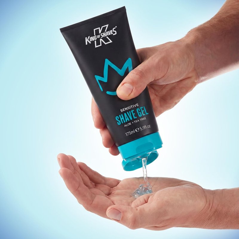 King of Shaves Sensitive Shaving Gel - Low Foam for Refreshing Shave | 5.92 fl oz