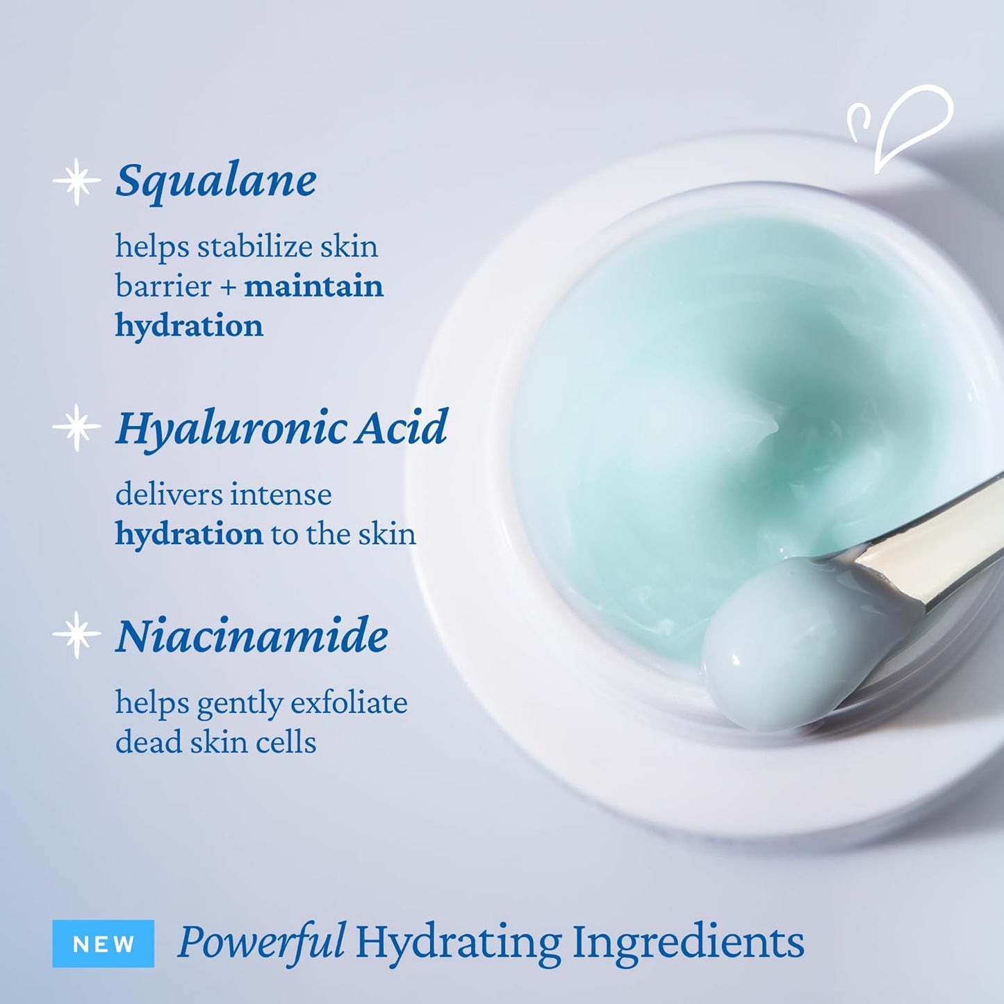Aqua Bomb Niacinamide Hydrating Moisturizer - Lightweight Plumping Facial Cream with Hyaluronic Acid & Squalane | 0.84 fl oz (25ml)