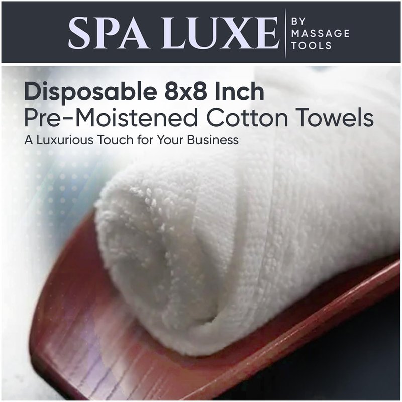 Spa Luxe - Disposable Face Towels, Cotton Facial Cleansing Towelettes Pre-Moistened with Essential Oils Biodegradable Face Wash Cloths for Sensitive Skin Travel-Friendly Wipes - (Eucalyptus, 25 Count)