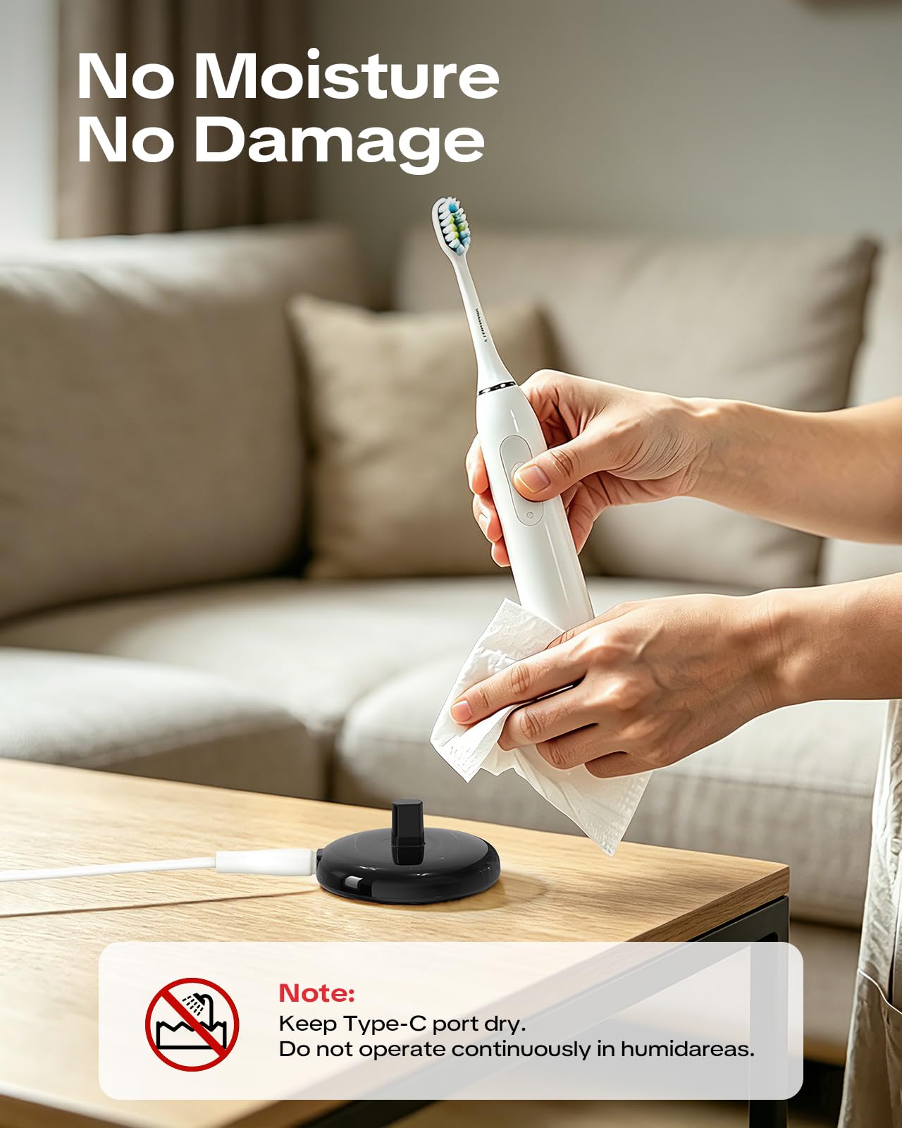 Induction Charger Compatible with Oral-B Braun Electric Toothbrushes