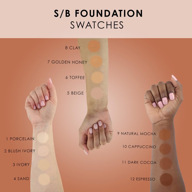 TEMPTU S/B Silicone-Based Airbrush Foundation: Professional Long-Wear Liquid Makeup, Sheer To Full Coverage For A Hydrated, Healthy-Looking Glow & Luminous, Dewy Finish On All Skin Types, 005 Pure Beige, 1 Fl Oz
