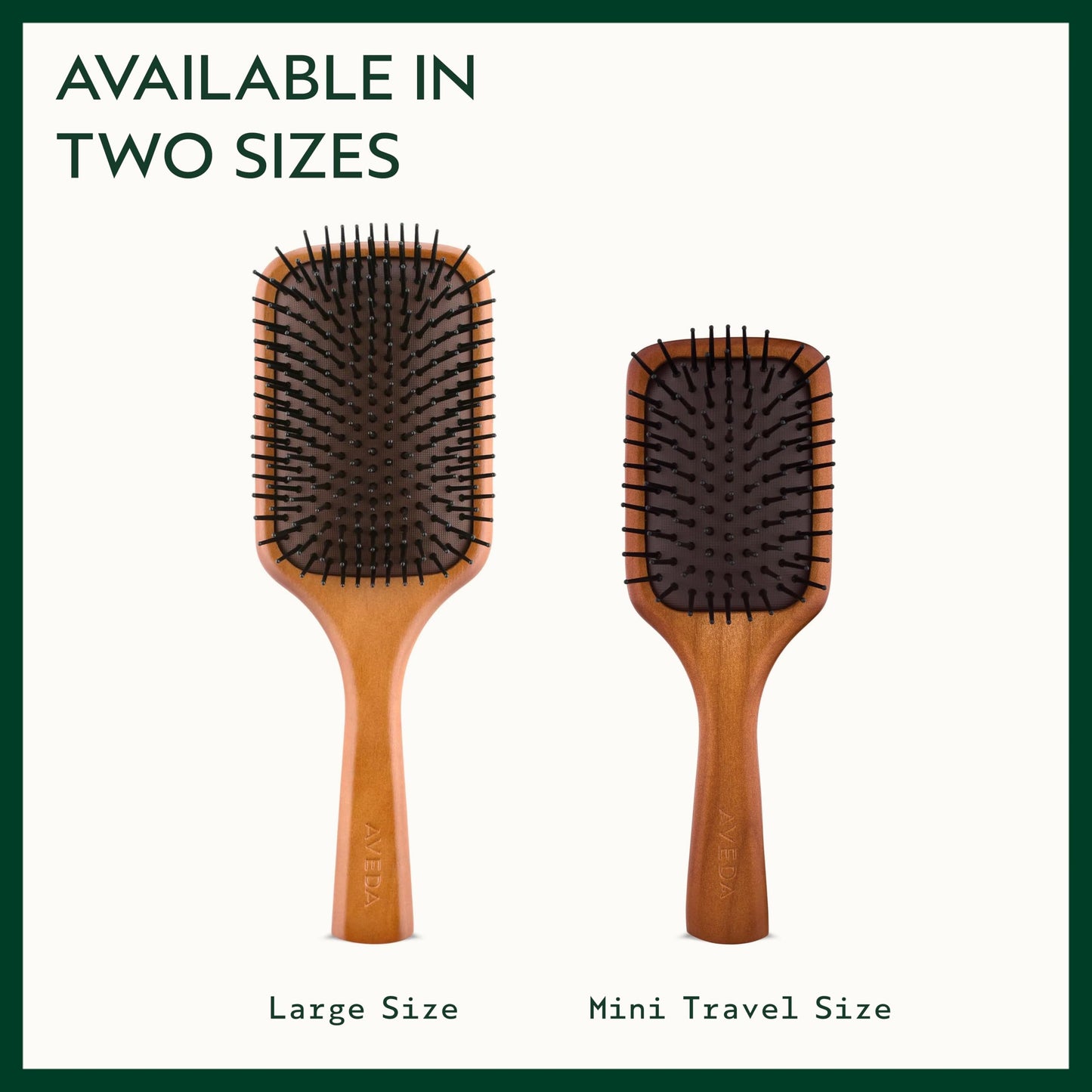 Aveda Wooden Mini Paddle Brush | Travel Size | Detangling, Smoothing Brush | Straightening, Blow Drying | All Hair Types