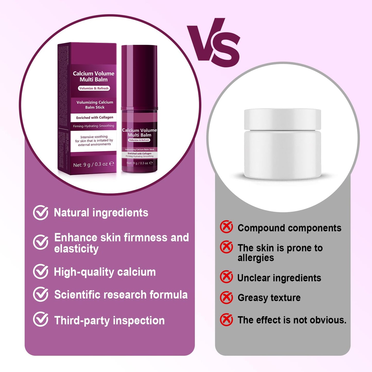 Feeliville Calcium Volume Multi Balm, Anti Wrinkle Calcium Balm, Anti-aging, Sagging, Wrinkles Hydrating, Almond & Vitamin E for Lip Balm Eye Cream Neck (3)
