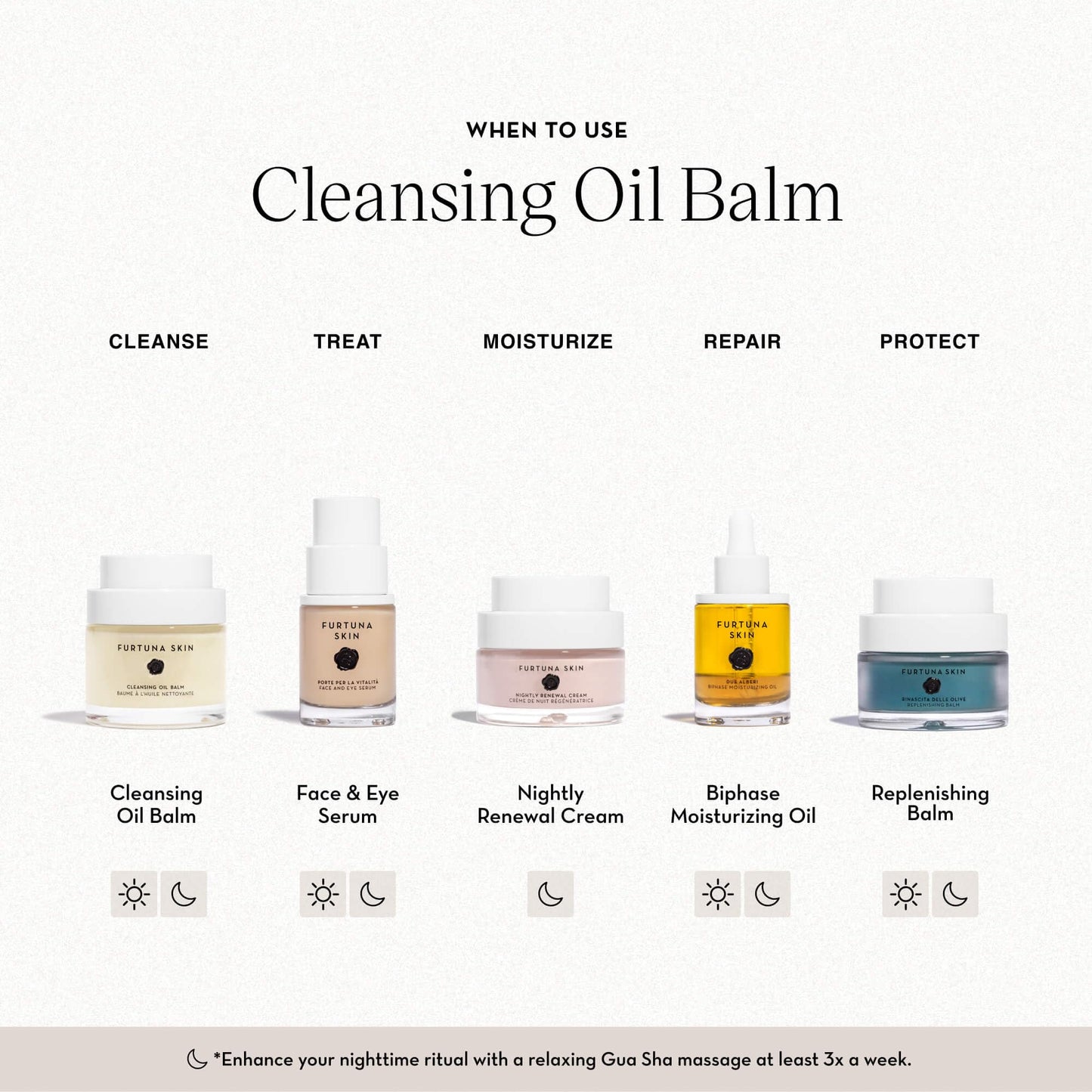 Furtuna Skin Cleansing Oil Balm - Luxurious Vegan Makeup Remover & Skin Nourisher, Olive Oil & Wild Organic Plants Blend, 80g