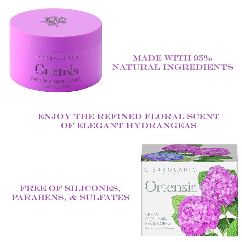 Hydrangea Perfumed Body Cream - Natural Moisturizer with Hydrangea Root & Vitamin E - 6.7 oz