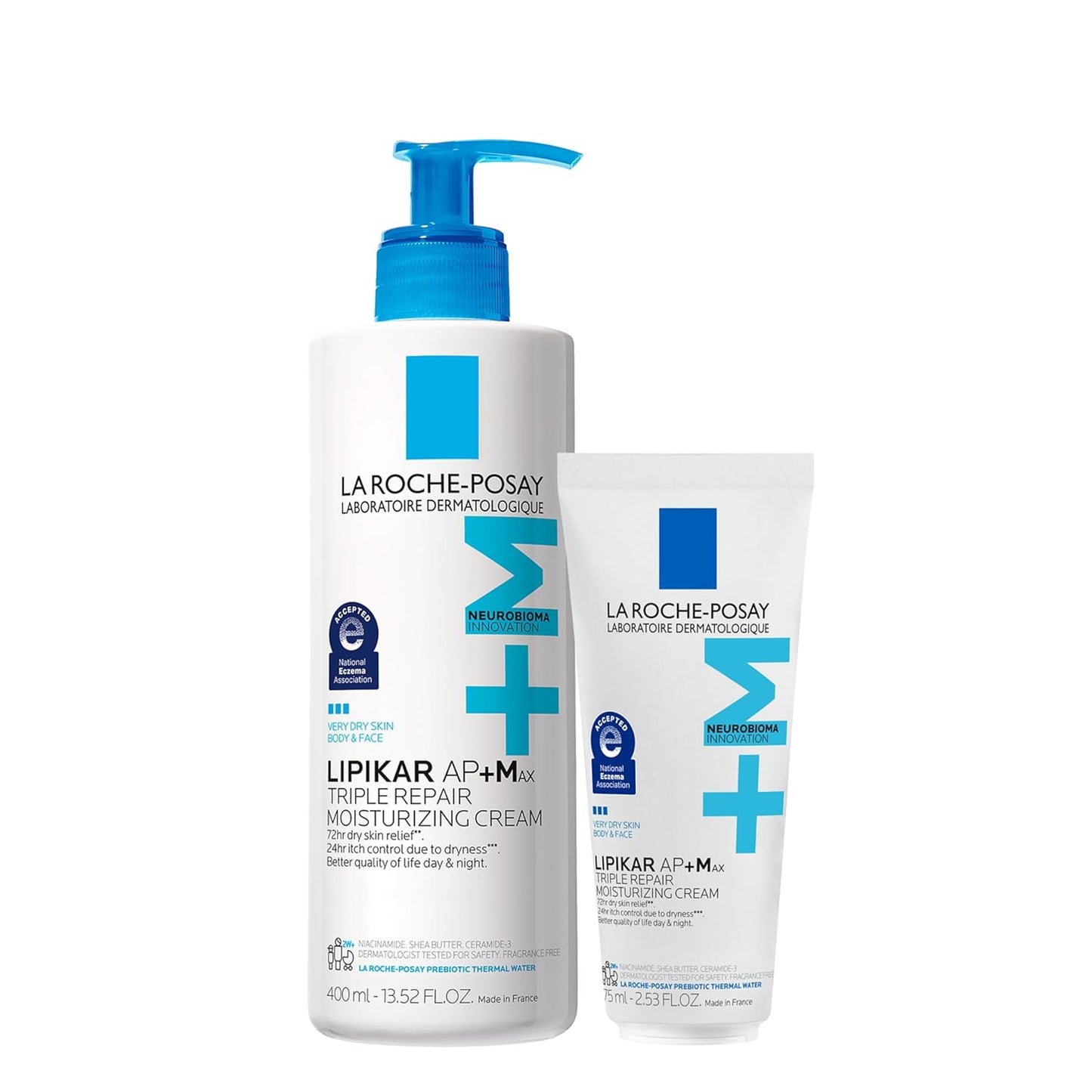 La Roche-Posay Lipikar AP+MAX Body Cream - Triple Repair Moisturizer for Dry Skin with Shea Butter & Niacinamide | Gentle Lotion for Sensitive Skin