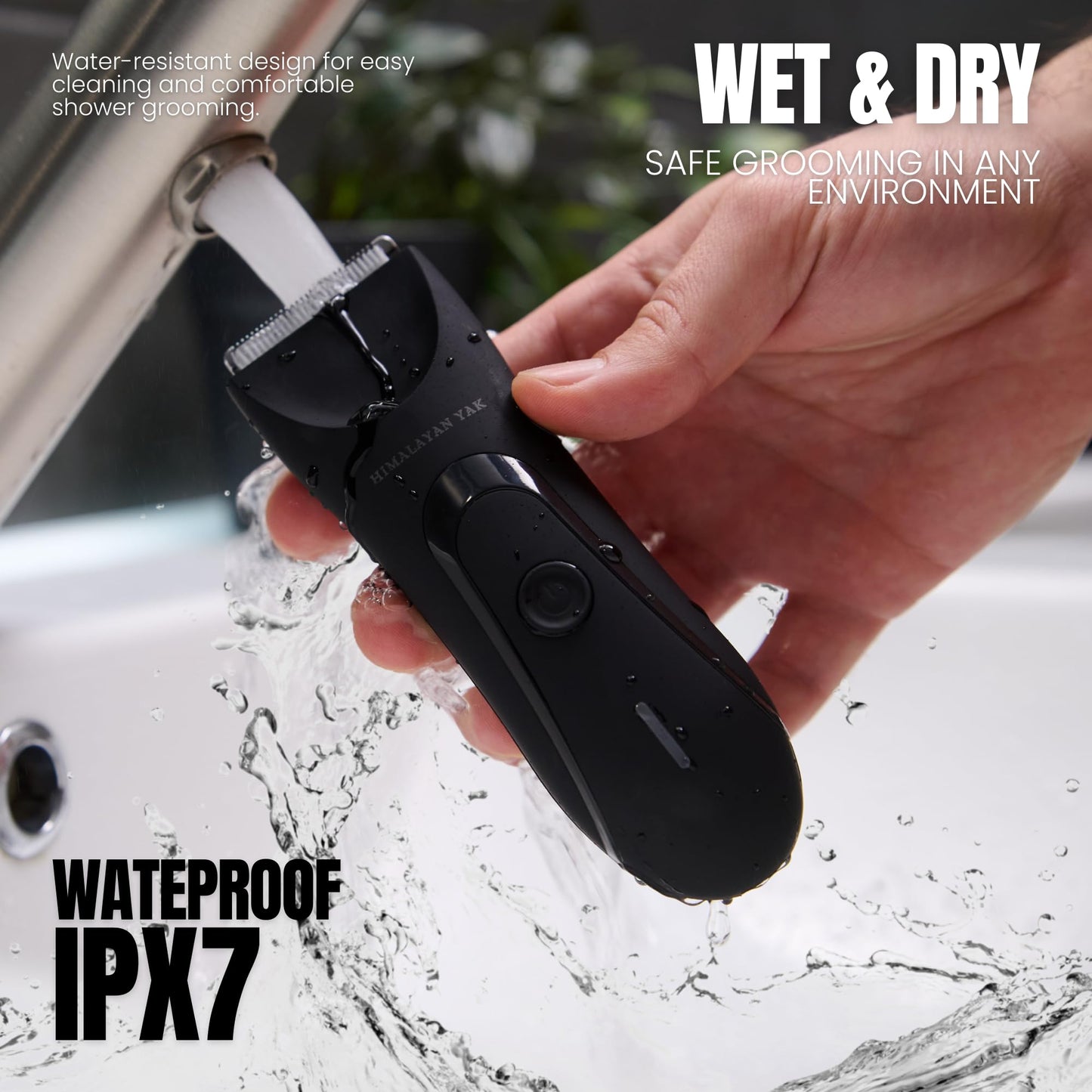 HIMALAYAN YAK Dual-Head Electric Body Hair Trimmer for Men & Women, Waterproof Groin & Bikini Shaver, Wet/Dry Groomer with Replaceable Ceramic Blades,USB Recharge Dock, Hygiene Razor for Full-Body Use